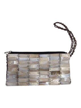 Mad by Design mother of pearl beaded clutch